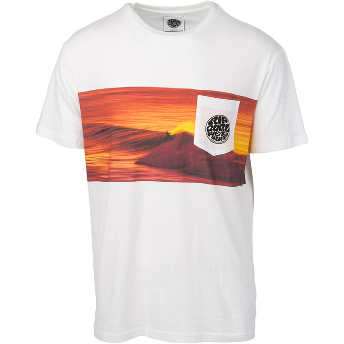 2019 T-shirt Surfer Originale Da Uomo Rip Curl Bianca Cteda5 Bianca