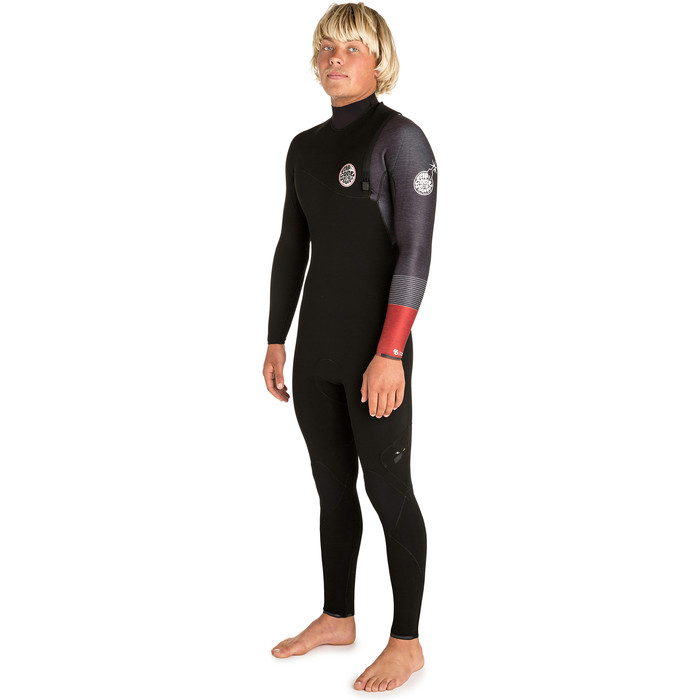 2019 Rip Curl Mens E-bomb 2mm Zip Free Wetsuit Black / Red WSM8US