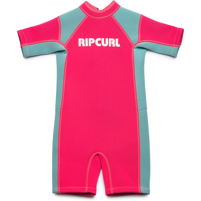 2019 Rip Curl Toddlers Dawn Patrol 1.5mm Spring Shorty Wetsuit Pink WSP7BK