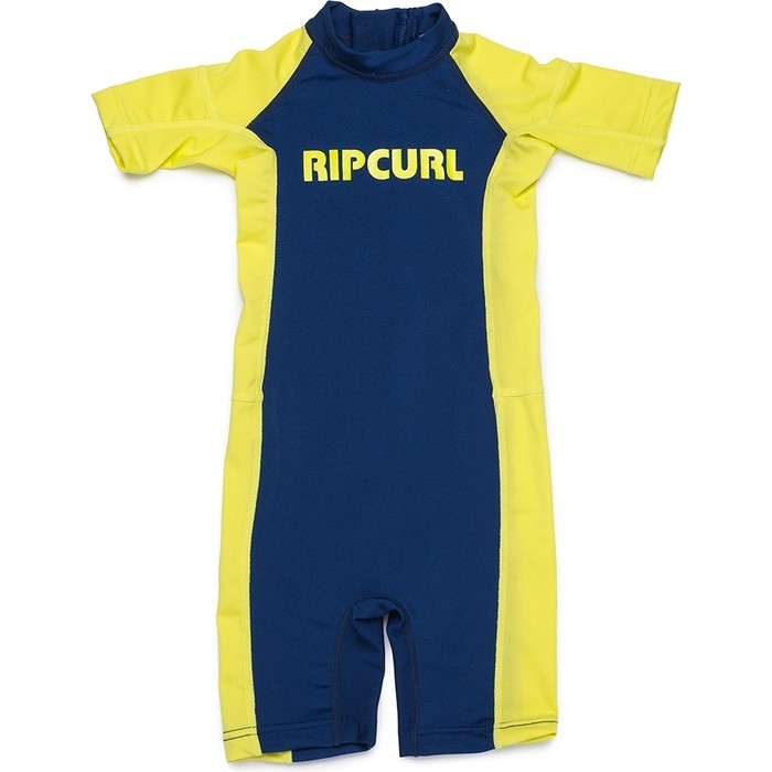 2019 Rip Curl Bambin Manches Courtes Costume De Printemps Uv Citron Vert Wly8eo