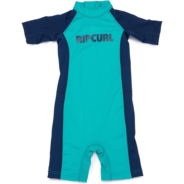 2019 Rip Curl Bambin Manches Courtes Costume De Printemps Uv Turquoise Wly8eo