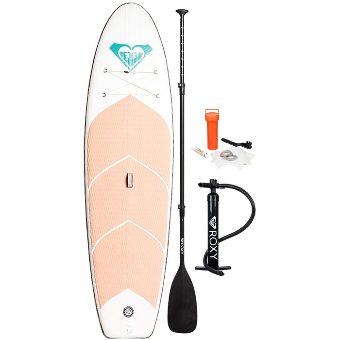 2019 Roxy Euroglass Molokai Yoga 10'6 " Sup Board Gonfiabile Con Paddle, Pump, Leash & Bag Eglismyoga