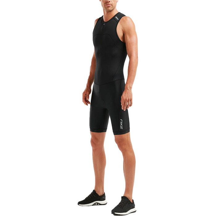 2021 2XU Mens Mens Active Half Zip Trisuit MT5540D - Black
