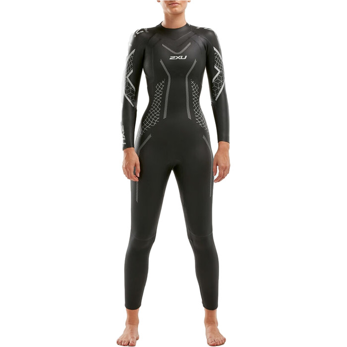 2022 2XU Womens P:2 Propel Swim Wetsuit WW4993C - Black / Textural Geo