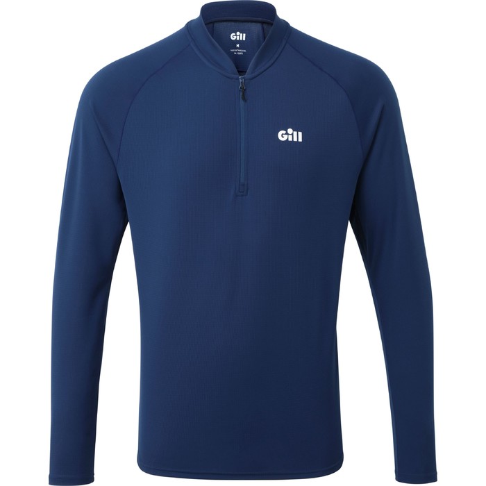 2022 Gill Camiseta De Hombre Con Cremallera Millbrook 1107 - Azul Oscuro