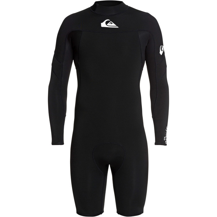2021 Quiksilver Mens 2mm Syncro Back Zip Long Sleeve Shorty Wetsuit EQYW403013 - Black