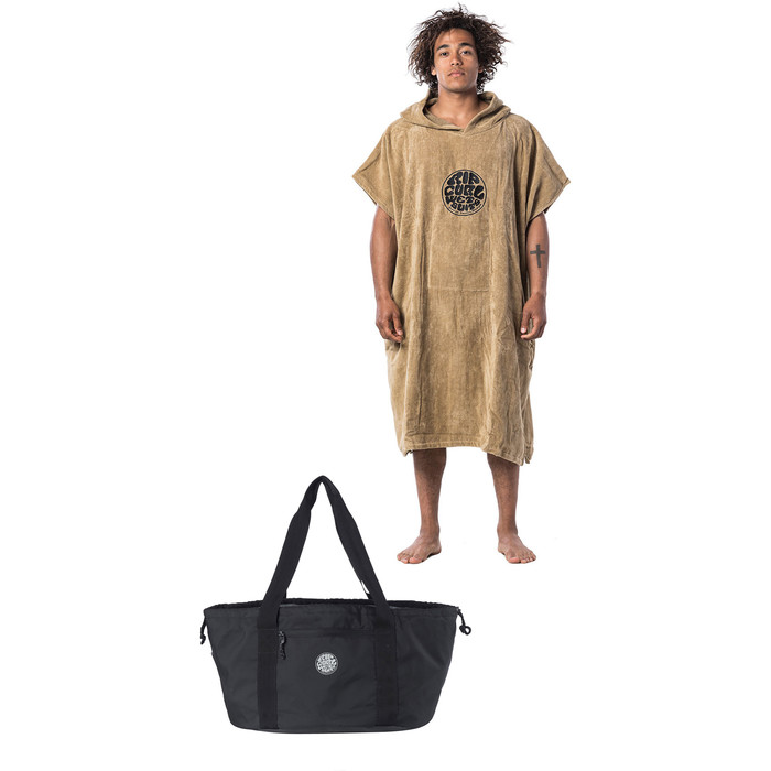 2020 Rip Curl Hooded Changing Robe & Wetsuit Bucket Bag - Package Deal
