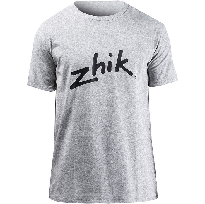 2021 Zhik Mens Logo Print cotton T SHirt ATE0730 - Grey