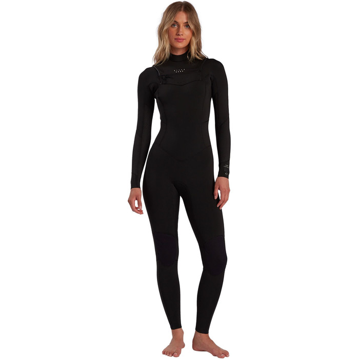 2021 Billabong Womens Salty Dayz 4/3mm Chest Zip Wetsuit W44G50 - Black