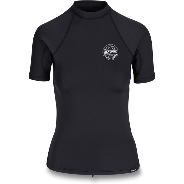 2020 Dakine Flow Snug Fit Lycra Vest Korte Mouwen Voor Dames D10002332 - Zwart