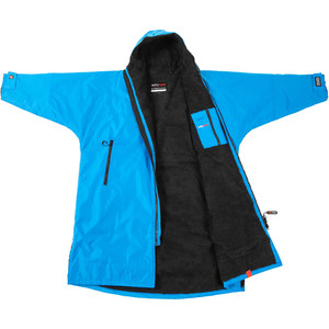 2021 Dryrobe Advance Long Sleeve Premium Outdoor Change Robe / Poncho DR104 - Cobalt Blue / Black