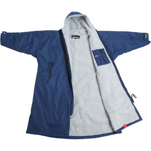 2022 Dryrobe Advance Long Sleeve Premium Outdoor Changing Robe / Poncho DR104 - Navy / GREY