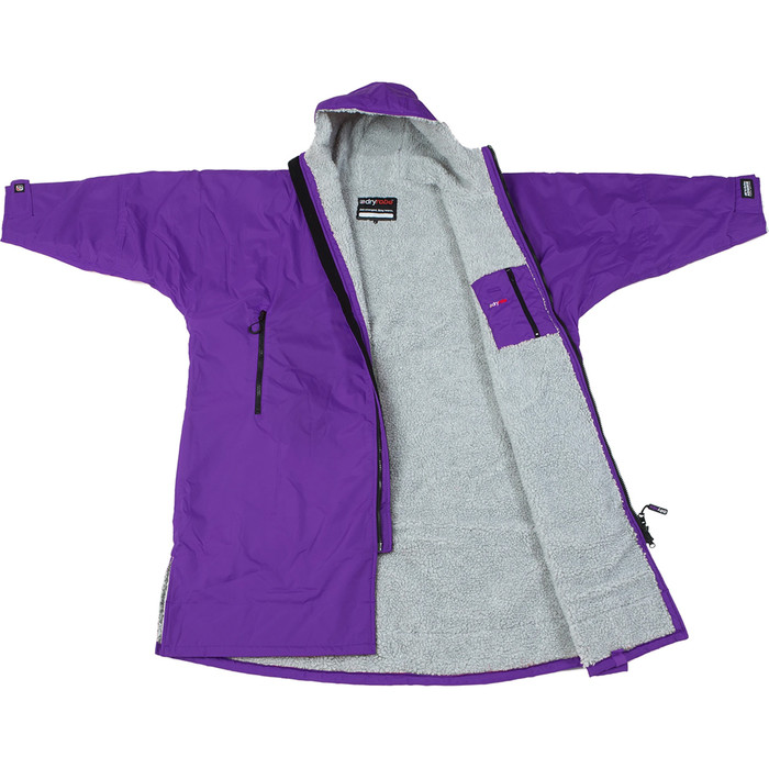 2023 Dryrobe Advance Long Sleeve Change Robe DR100L - Purple / Grey
