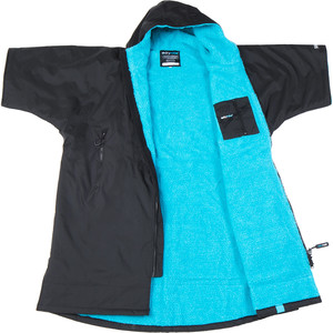 2022 Dryrobe Advance Kurzarm-Wickelmantel / Poncho Dr100 - Schwarz / Blau