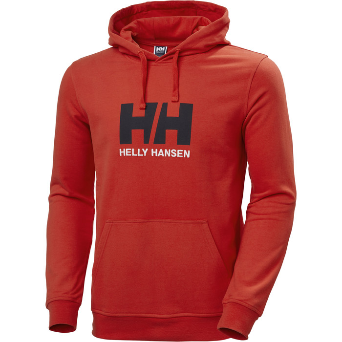 2021 Helly Hansen Herren Logo Hoodie 33977 - Alarm Rot