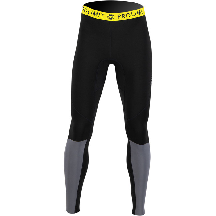 2024 Prolimit Heren Airmax 2mm Wetsuit SUP Trousers 14480 - Black / Dark Grey / Yellow