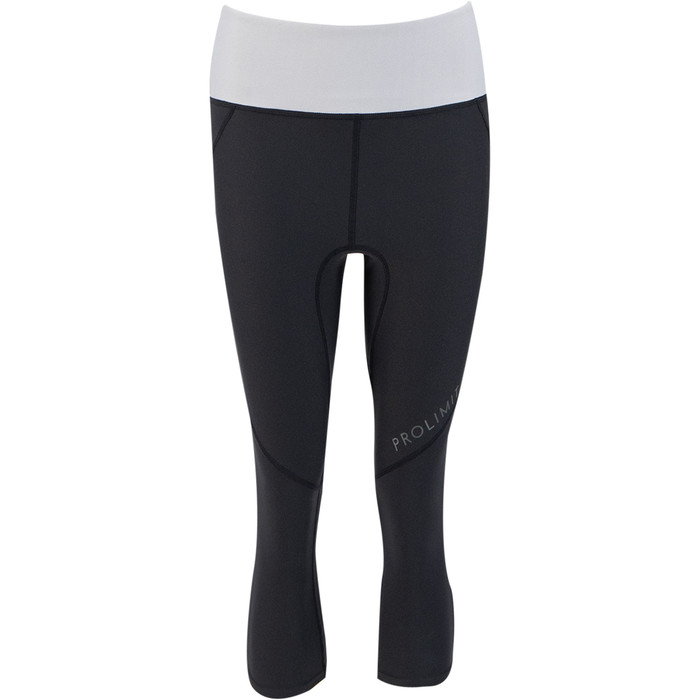 2024 Prolimit Womens Athletic Quick Dry 3/4 Leg SUP Trousers 14770 - Black / Light Grey