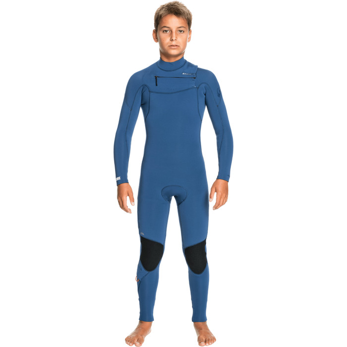 2022 Quiksilver Garons Everyday Sessions 4/3mm Chest Zip GBS Combinaison Noprne EQBW103067 - Insignia Blue