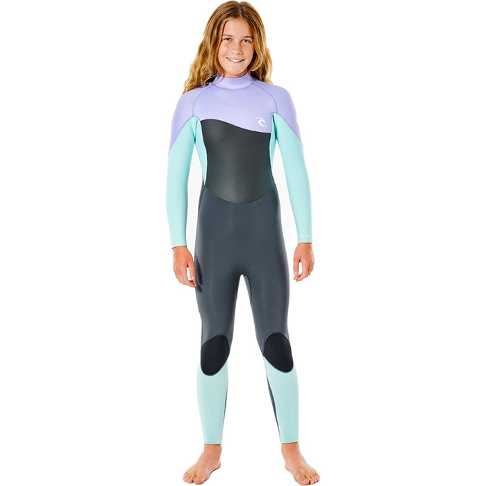 2021 Rip Curl Junior Omega 4/3mm Gbs Back Zip Wetsuit Wsm9rb - Paars