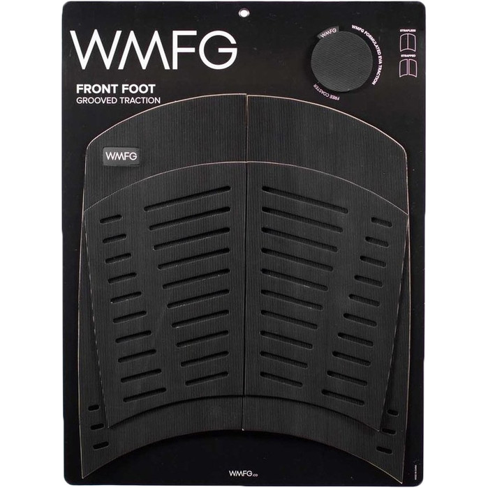 2021 WMFG Front Foot Grooved Traction 3.0 Kiteboard Deckpad WMTR3F - Black
