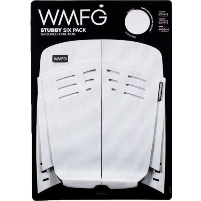 2021 Wmfg Stubby Six Pack Grooved Traction 2.0 Kiteboard Deckpad Wmtr3st6 - Bianco