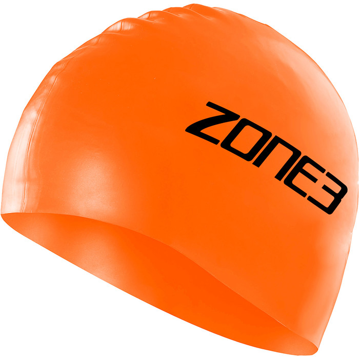 2024 Zone3 Silikone Badehtte Sa18scap - Hi-vis Orange