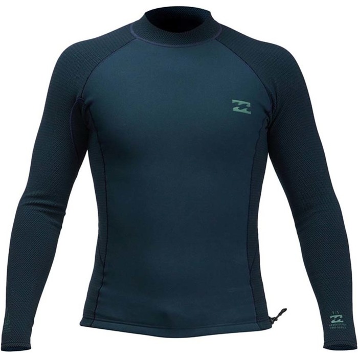2022 Billabong Men's Revo Pro 1mm Long Sleeve Wetsuit Jacket C41m50 - Deep Sea Heather