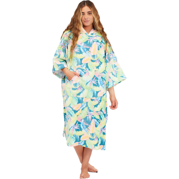 2022 Billabong Mujer Poncho / Bata De Cambio F4br51 - Marine Tropic -  F4BR51 | Wetsuit Outlet