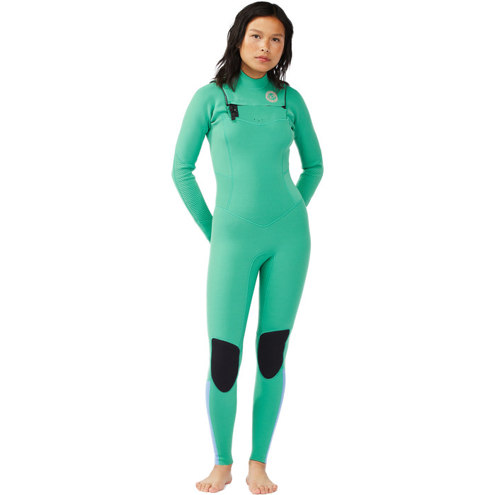 2022 Billabong Womens Salty Dayz 4/3mm GBS Chest Zip Wetsuit C44G50 - Beach Green
