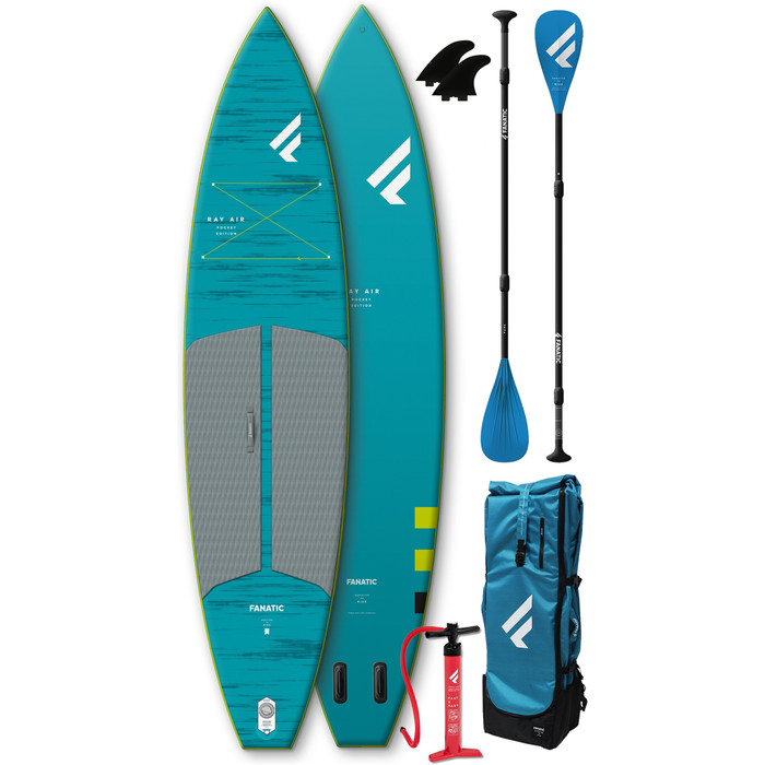 2022 Fanatic Ray Air Pocket 11'6" Pure Sup Package Gonflable - Planche, Sac, Pompe Et Pagaie 13210-1763