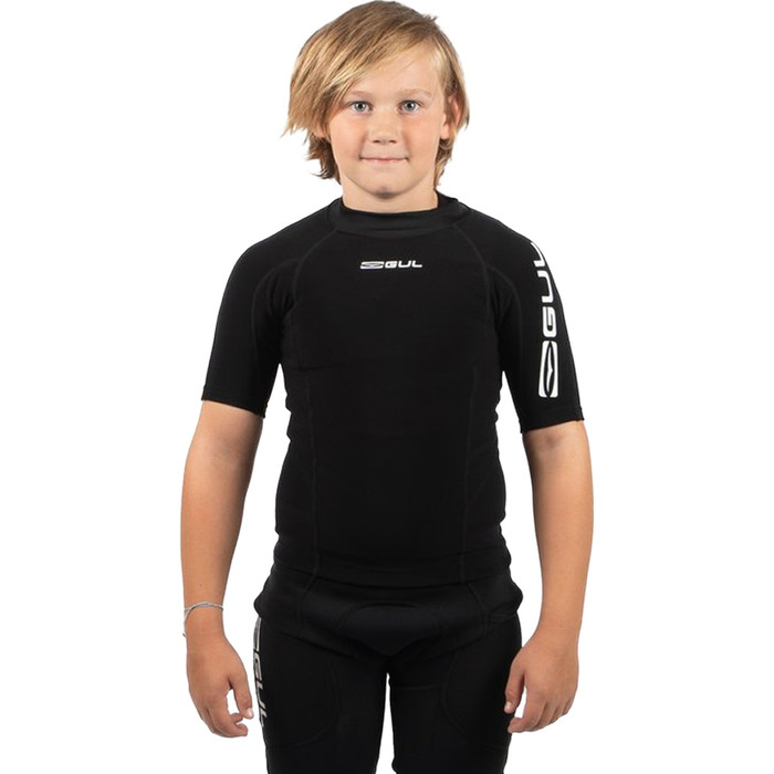 2023 Gul Junior Evotherm Thermal Short Sleeve Top Ev0063-B9 Black