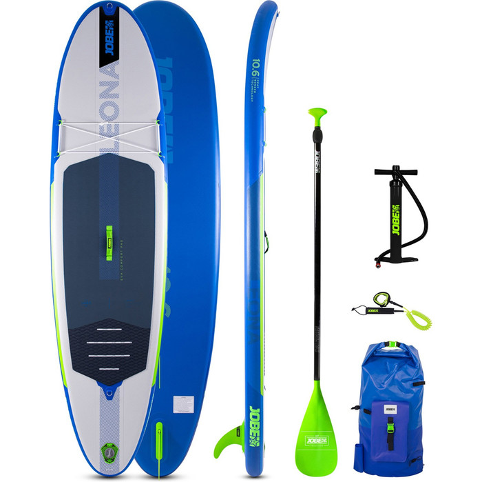 2022 Jobe Leona 10'6 Inflatable Stand Up Paddle Board Package - Paddle, Backpack, Pump & Leash