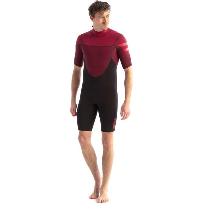 2024 Jobe Mens Perth 3/2mm Back Zip Shorty Wetsuit 30362100 - Red