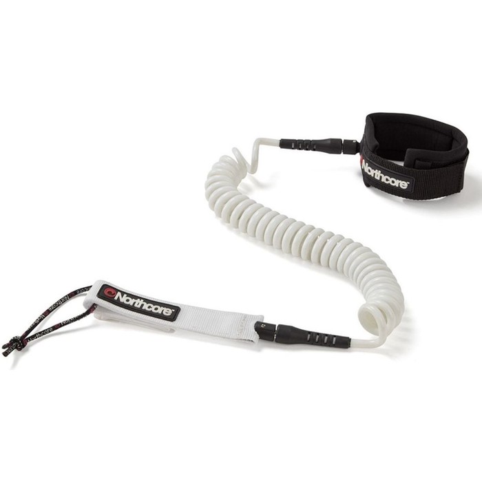 2024 Northcore 10FT SUP Coiled Leash  - White