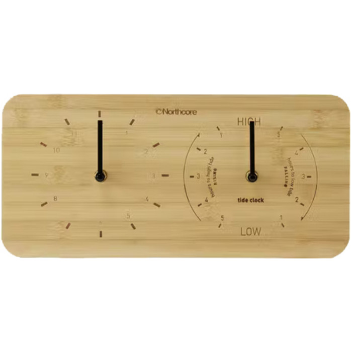 2024 Northcore Wall Mounted Bamboo Time & Tide Clock Landscape NOCO88D