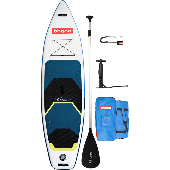 Paquete De Tabla De Stand Up Paddle Board Surf Inflable Ohana 2022 10'8" Cruiser - Tabla, Remo, Bolsa, Bomba Y Leash