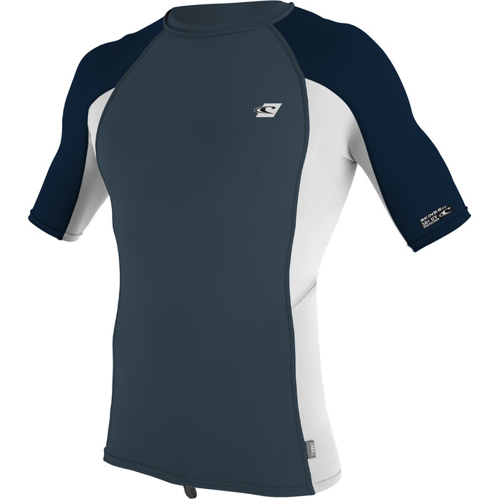2024 O'neill Premium Skins Heren Lycra Vest Met Korte Mouwen 4169b - Cadet Blauw / Wit / Abyss