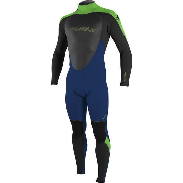 2023 O'Neill Youth Epic 4/3mm Rug Ritssluiting Gbs Wetsuit 4216 - Navy / Day Glow