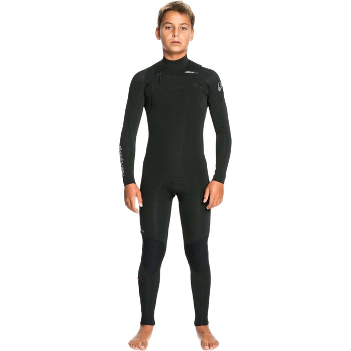 2023 Quiksilver Chicos Everyday Sessions 4/3mm Gbs Chest Zip Neopreno EQBW103094 - Black