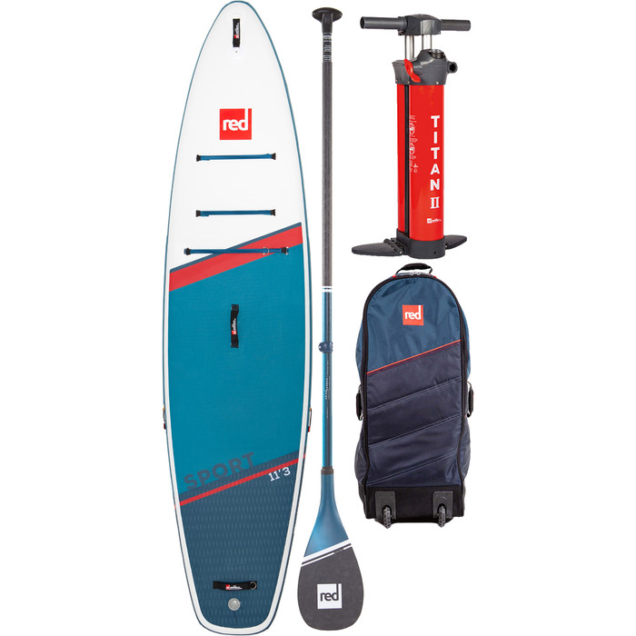 Red Paddle Co 11'3 Sport Stand Up Paddle Board , Tasche, Pumpe, Paddel & Leine - Prime Package
