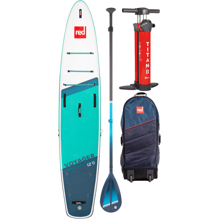 2023 Red Paddle Co 12'0 Voyager Stand Up Paddle Board, Bag, Pump, Paddle & Leash - Hybrid Tough Package