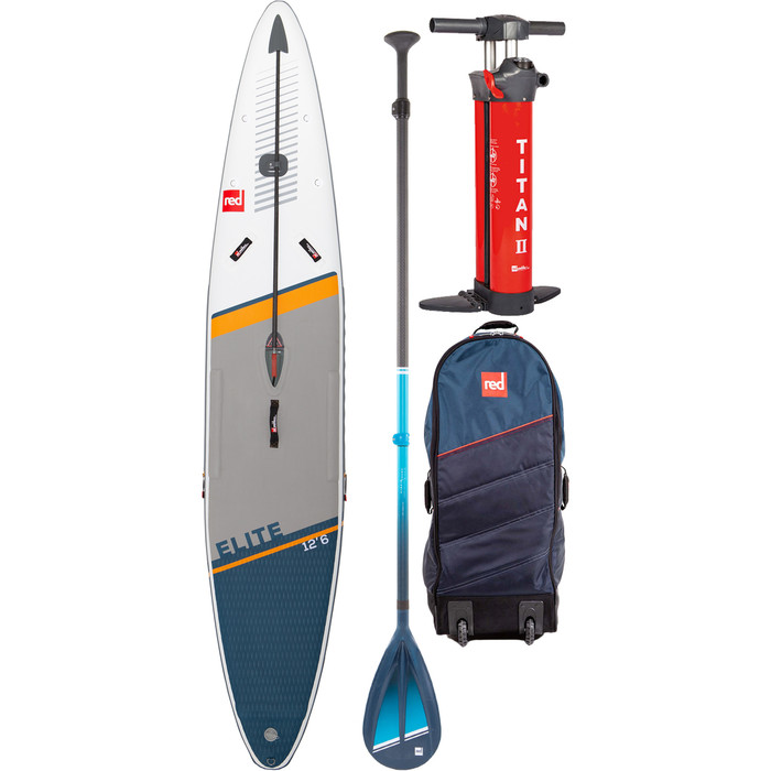2022 Red Paddle Co 12'6 Elite Stand Up Paddle Board , Bolsa, Bomba, Paddle & Leash - Pacote Hybrid Resistente