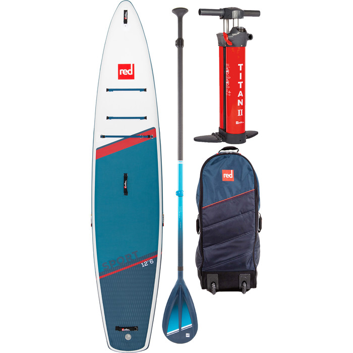 2023 Red Paddle Co 12'6 Sport Stand Up Paddle Board, Bag, Pump, Paddle & Leash - Hybrid Tough Package