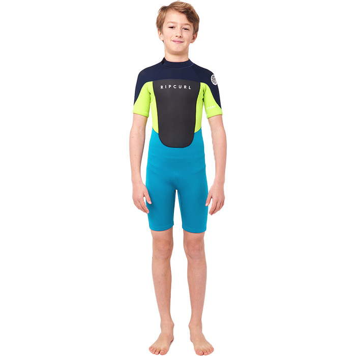 2023 Rip Curl Boys Omega 2mm Back Zip Shorty Wetsuit 113BSP - Navy