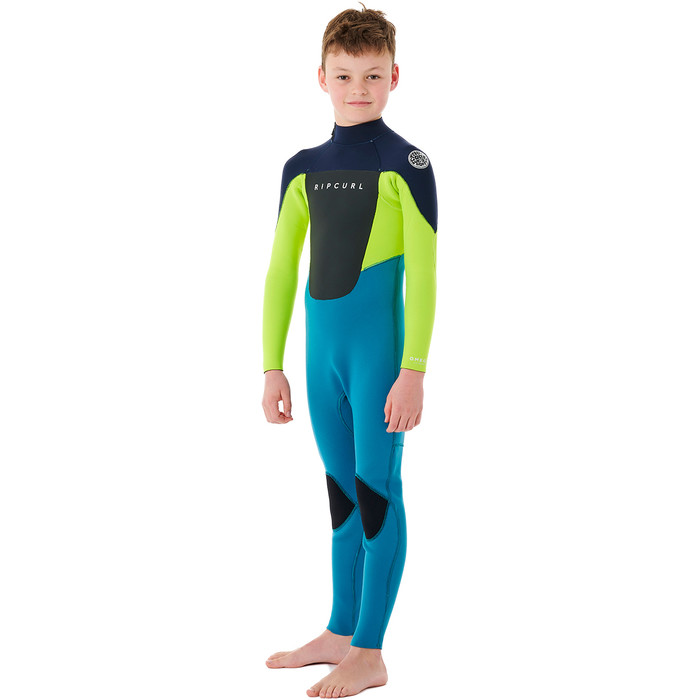 2022 Rip Curl Junior Omega 3/2mm E-stich Rug Ritssluiting Wetsuit 115BFS - Navy