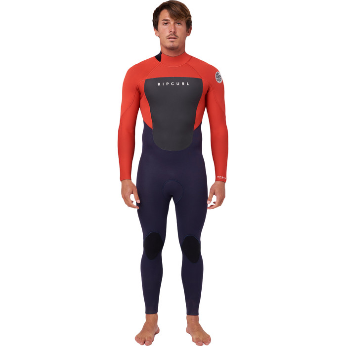 2022 Rip Curl Heren Omega 4/3mm Rug Ritssluiting Wetsuit 112MFS - Red