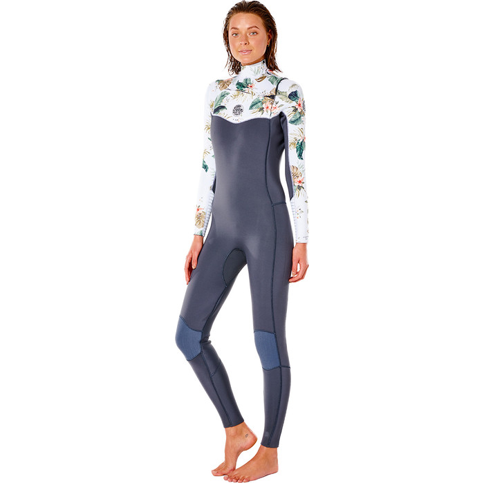 2023 Rip Curl Womens Dawn Patrol 3/2mm Chest Zip Wetsuit 129WFS - Charcoal