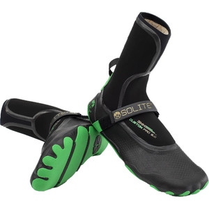 2023 Solite Custom Pro 2.0 3mm Wetsuit Boots 21001 - Vert / Noir
