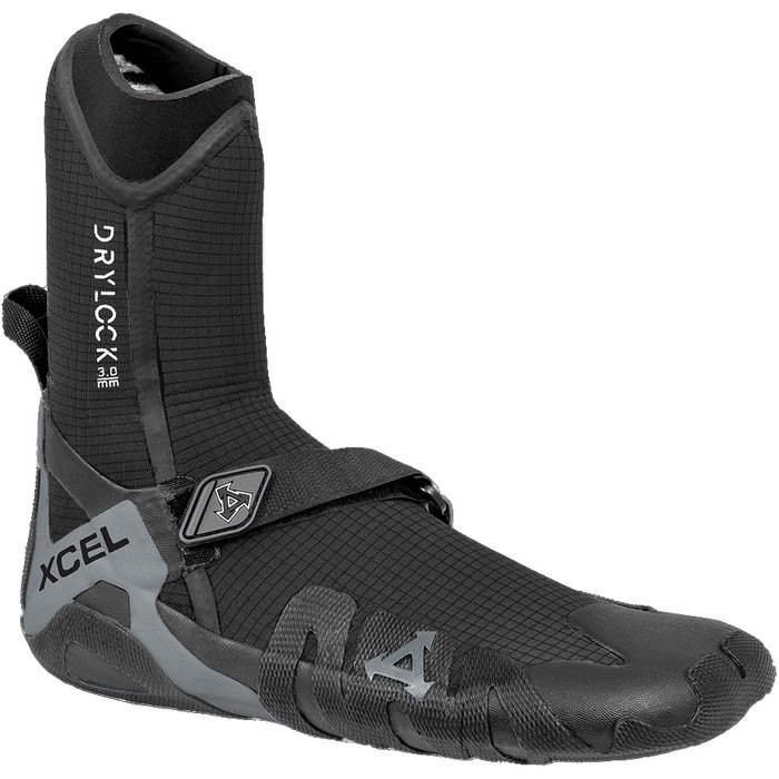 2023 Xcel Drylock 7mm Round Toe Wetsuit Boots ACV79819 - Black / Grey