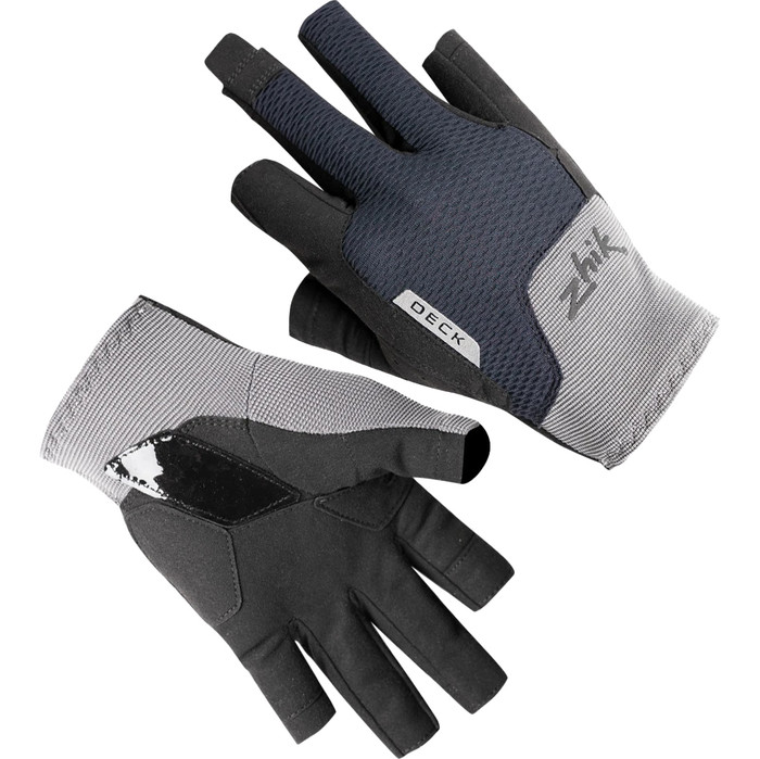 2022 Zhik Half Finger Deck Gloves GLV-11 Grey Sejlads - Tilbehør Handsker | Watersports Outlet